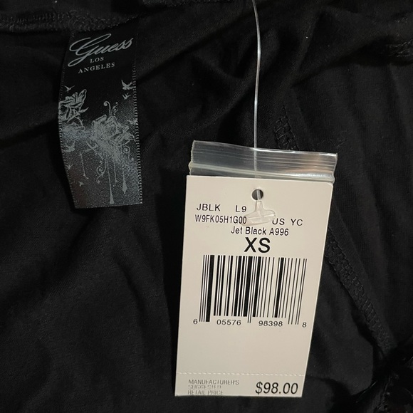 Guess Los Angeles Party Dress Sequined Paillettes Bodycon Jet Black XS - Picture 5 of 7